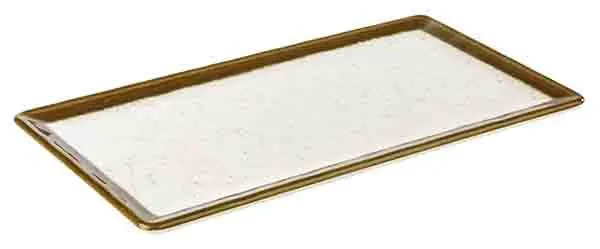 MELAMIN Tablett GN 1/3 H1,5 - weiß/braun
