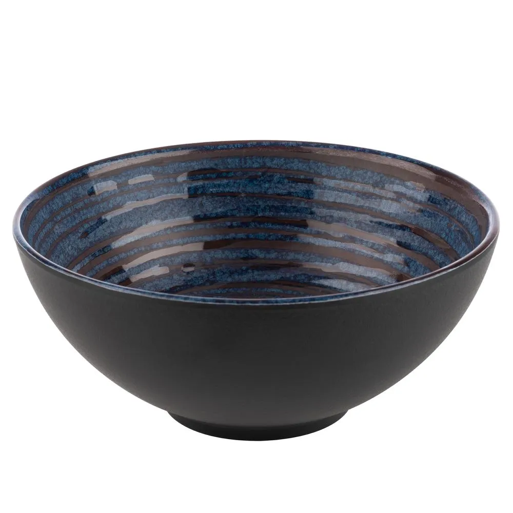 [AP85037] MELAMIN Schale hochkantig D18,5 H8 1L - blau/grau