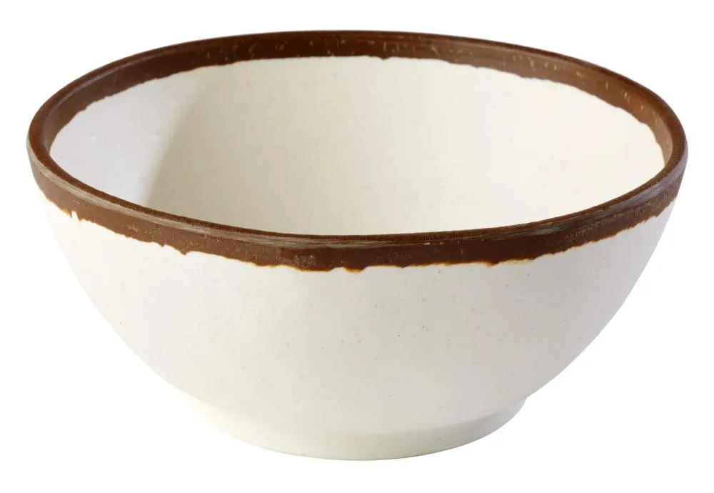 MELAMIN Schale hochkantig D16 H7 700ml - creme/braun