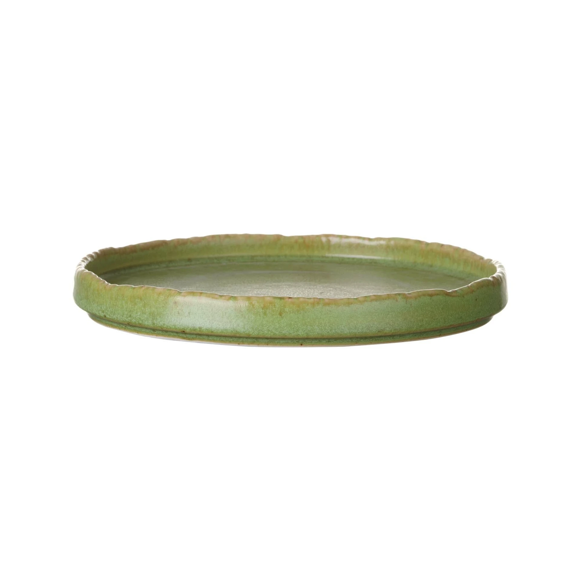 Teller flach rund D21cm- grün