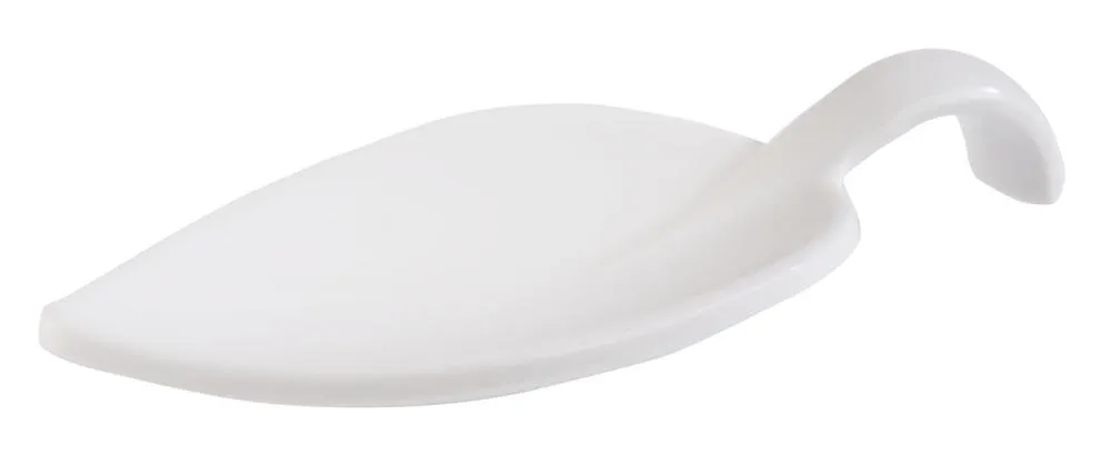 MELAMIN Löffel blattförmig 10x4,5x1,5 - weiß
