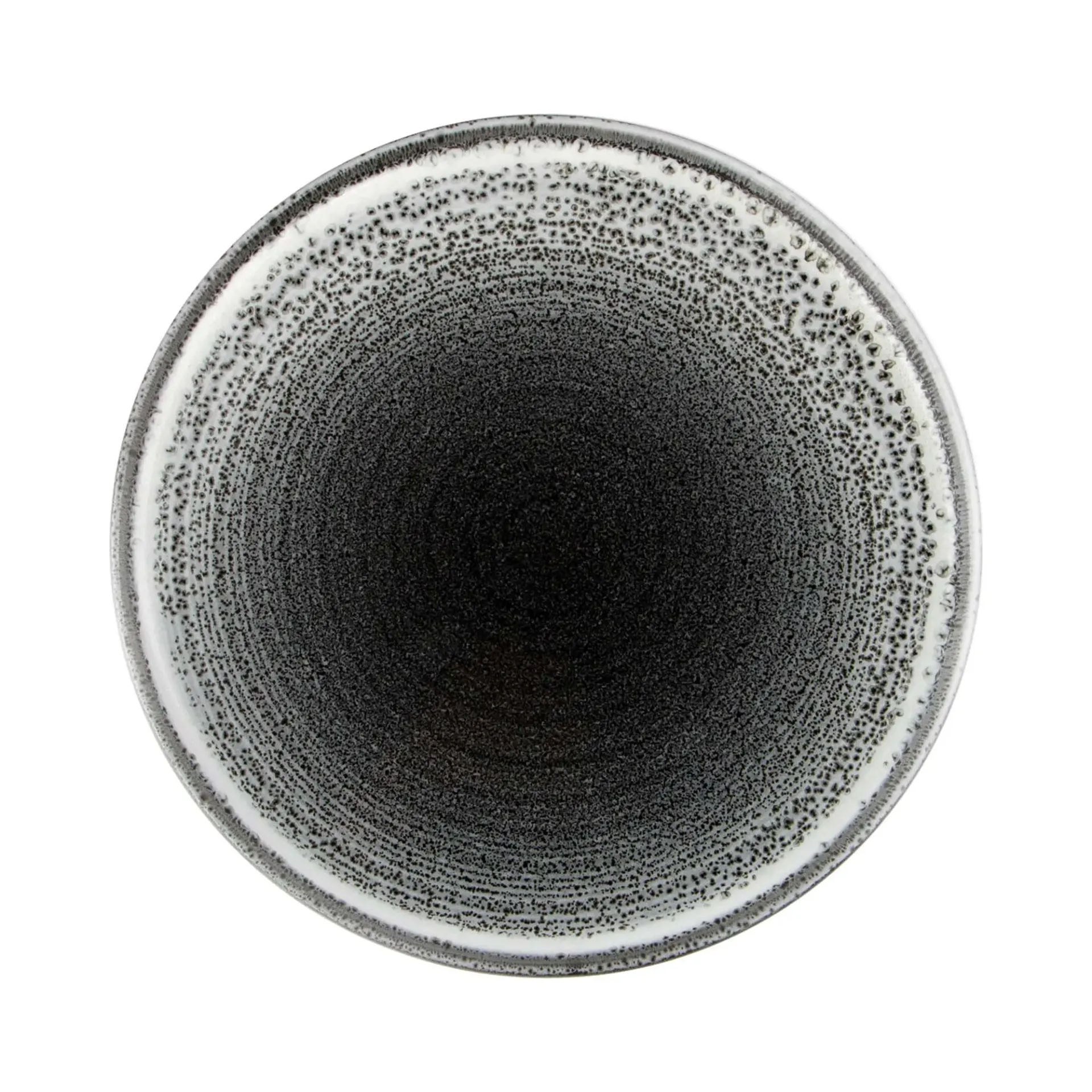 (D) Teller flach rund D20cm - schwarz/weiß