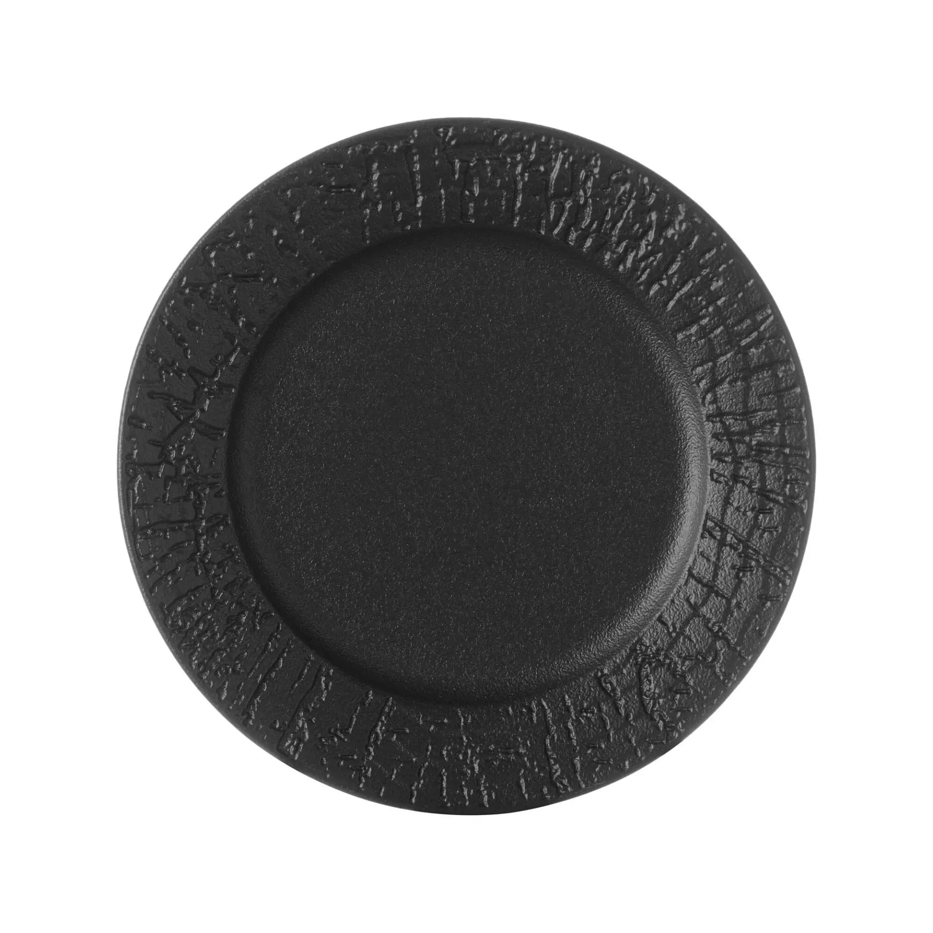 [PL767351] Teller flach mit Rand D21cm - schwarz