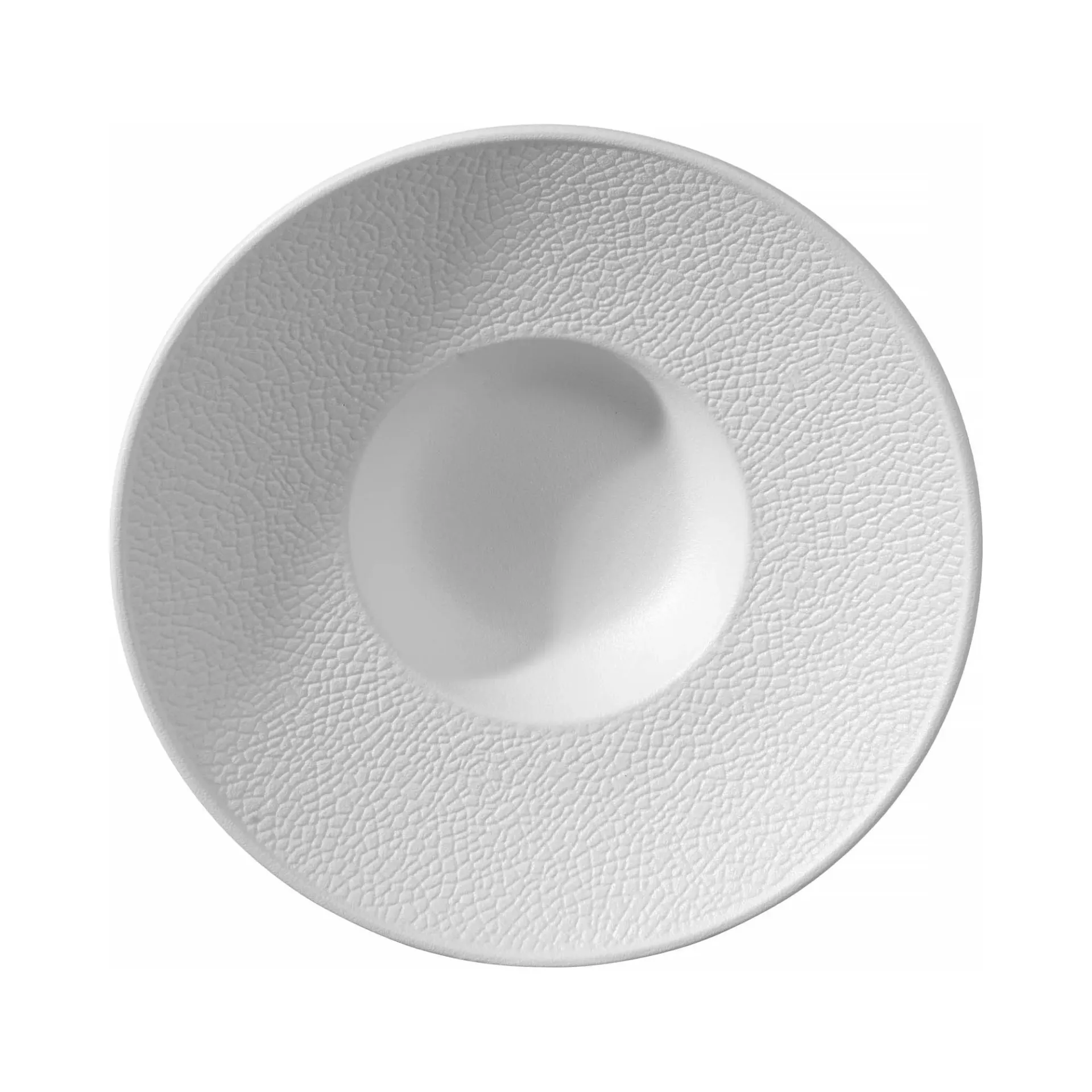 Teller tief mit breitem Rand D27cm - weiß