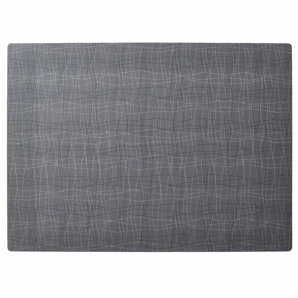 Tischmatte Silikon rechteckig 45x33cm - grau/weiß