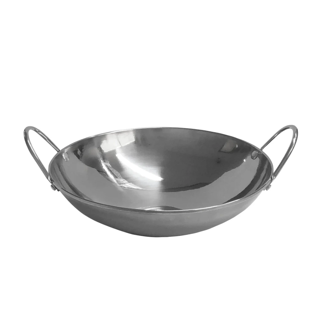 Edelstahl Tischwok D21 H5,8