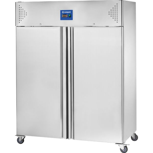 Starline Doppeltür-Kühlschrank mit Rädern und Doppeltür, GN 2/1, 1300 L