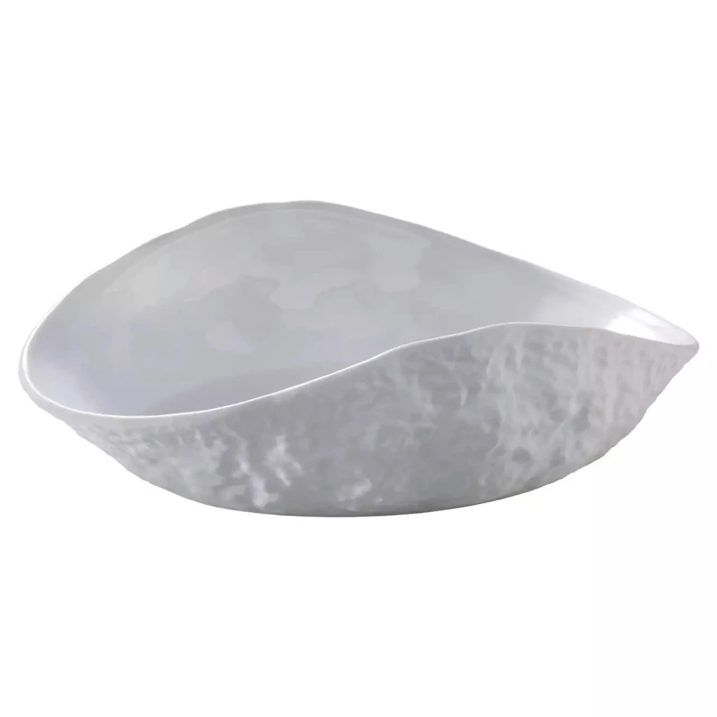 STONE Schale tief organisch 25,5x19cm H7 - weiß BOX 8