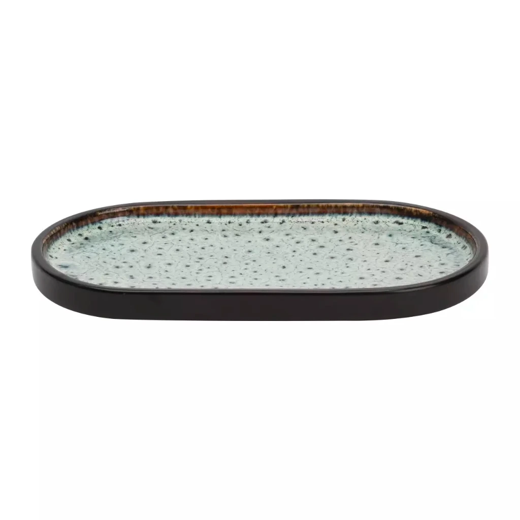 COCO Teller hochkantig oval 20,5x11,5cm - blau BOX 6