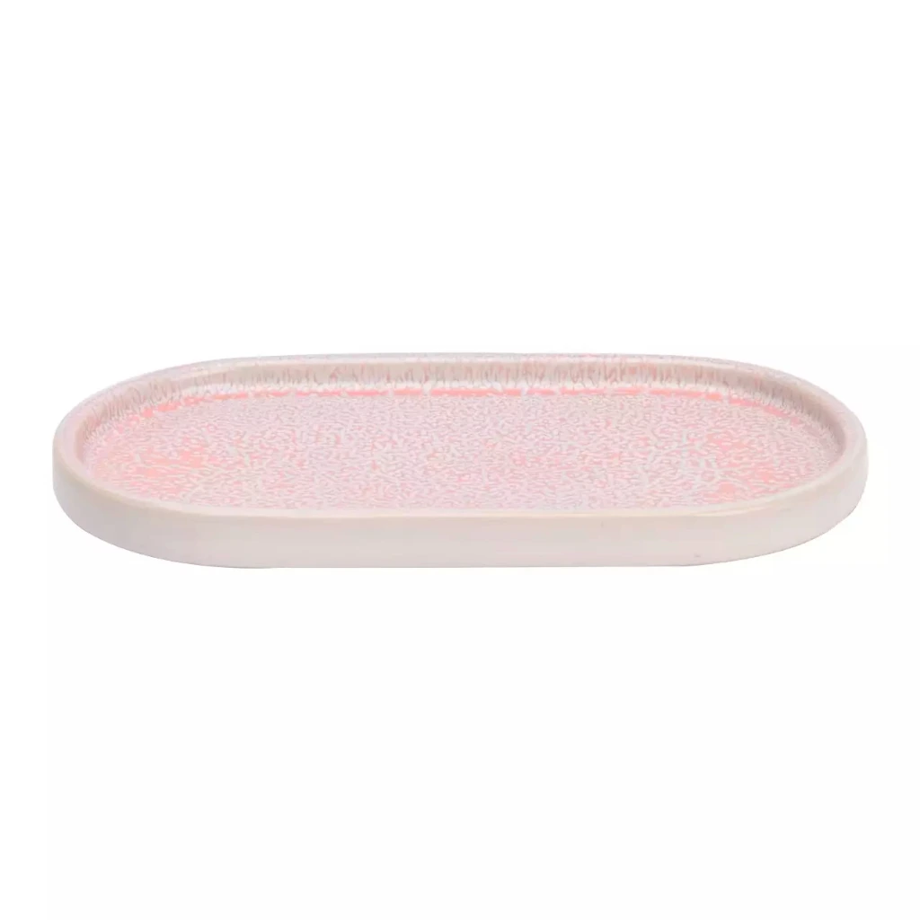 COCO Teller hochkantig oval 20,5x11,5cm - rosa BOX 6