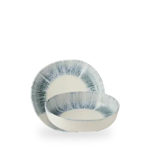 Lyra Blue Organic Walled Bowl Schale 20 Cm Box 6 20cm 7 4/5"