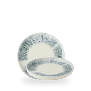 Lyra Blue Walled Plate Teller 21 Cm 8 1/4" Box 6 21cm 8 1/4"
