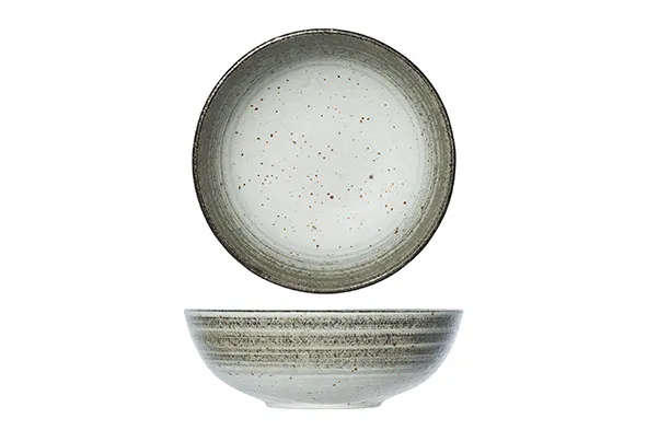SPLENDIDO Schale D11 H4,3cm - weiß/grau