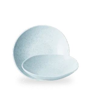 Stonecast Duck Egg Natural Organische Coupe Schale 9 7/8"  Box 6