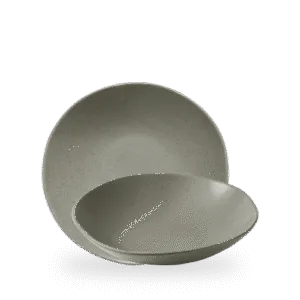 Stonecast Grey Natural Organische Coupe Schale 9 7/8"  Box 6