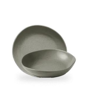 [SPGSPWB21] Stonecast Grey Natural Organische Schale Tief 9 7/8" Box 6