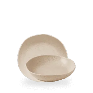 Stonecast Nutmeg Cream Natural Organische Schale Tief 8 1/2" Box 6