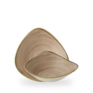 Stonecast Truffle Lotus Dreieckige Schale 24,8 Cm  Box 12 23.5CM 9"