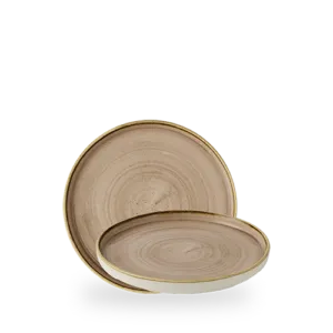 [STUSWP211] Stonecast Truffle Walled Plate Teller 21 Cm Box 6 21cm 8.25"