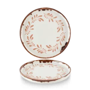 Harvest Mediterranean Terracotta Teller Rund Mit Erhoehtem Rand 21cm 8 1/4" H: 2cm