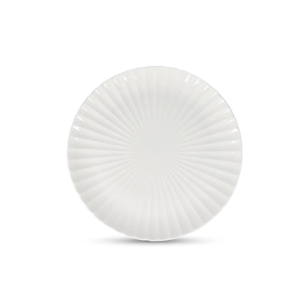 Teller flach rund D25cm - weiß
