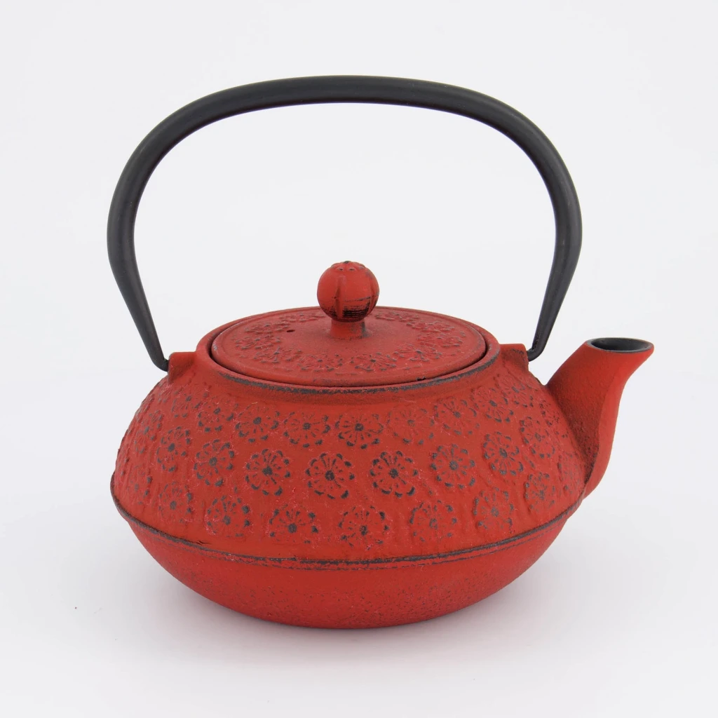 [JN34143] Gusseisenkanne Sakura 0,6l - rot 