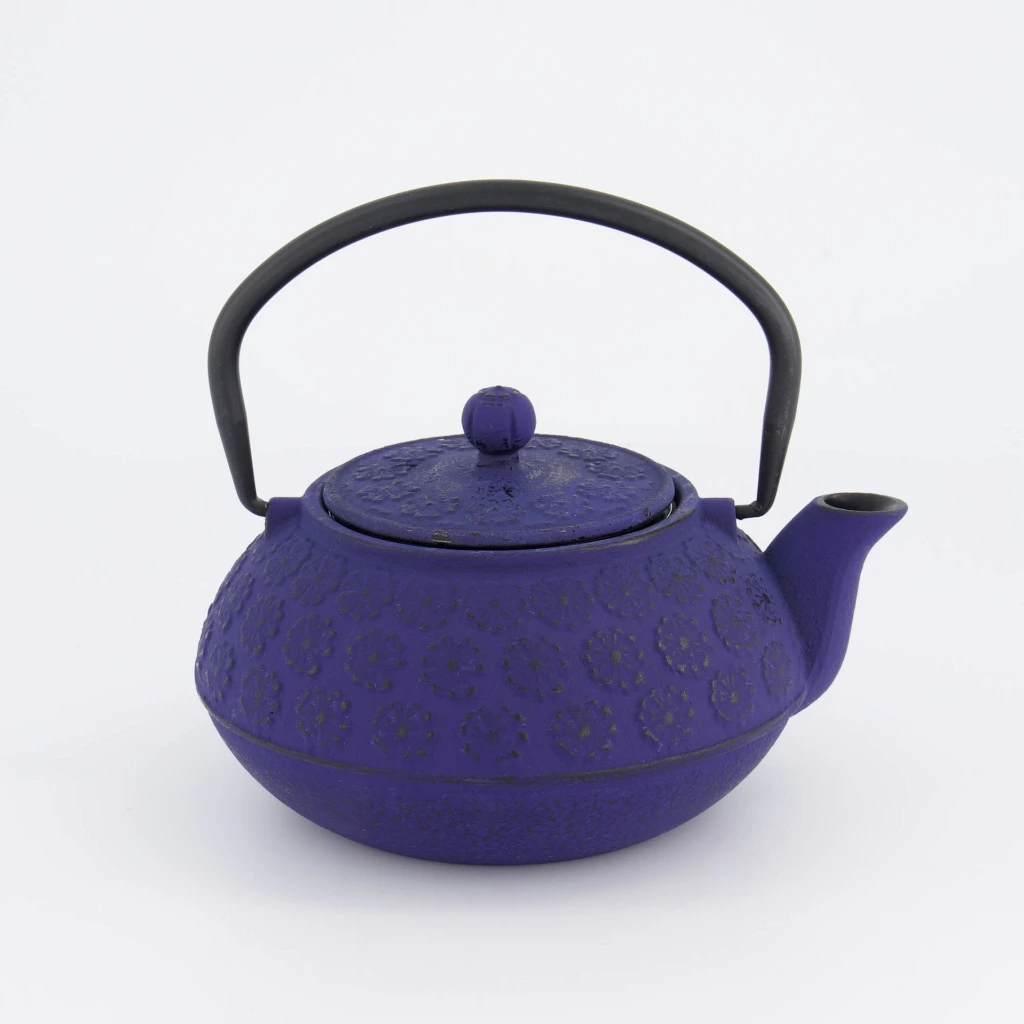 SAKURA Gusseisen Teekanne 600ml- blau Box 1/8