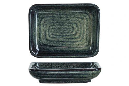 [BL7608011] MENDOZA Teller rechteckig 11x8x2 - grün