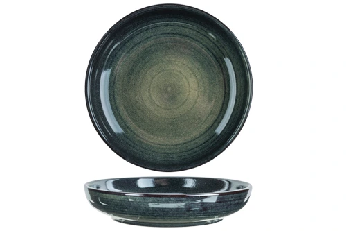 [BL7608022] MENDOZA Teller rund D21,5 H4,5 - grün