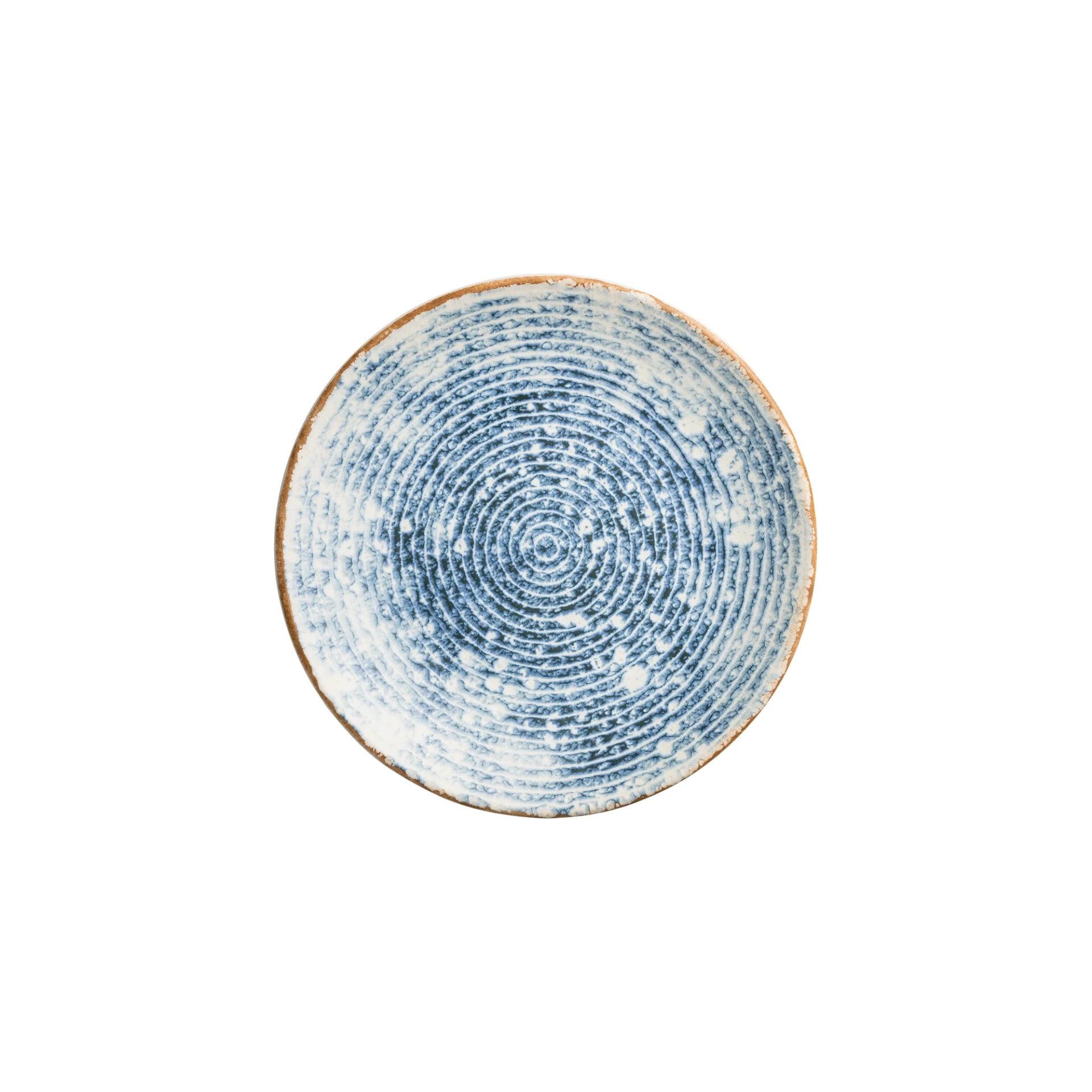 Teller flach D27,5 - blau/weiß