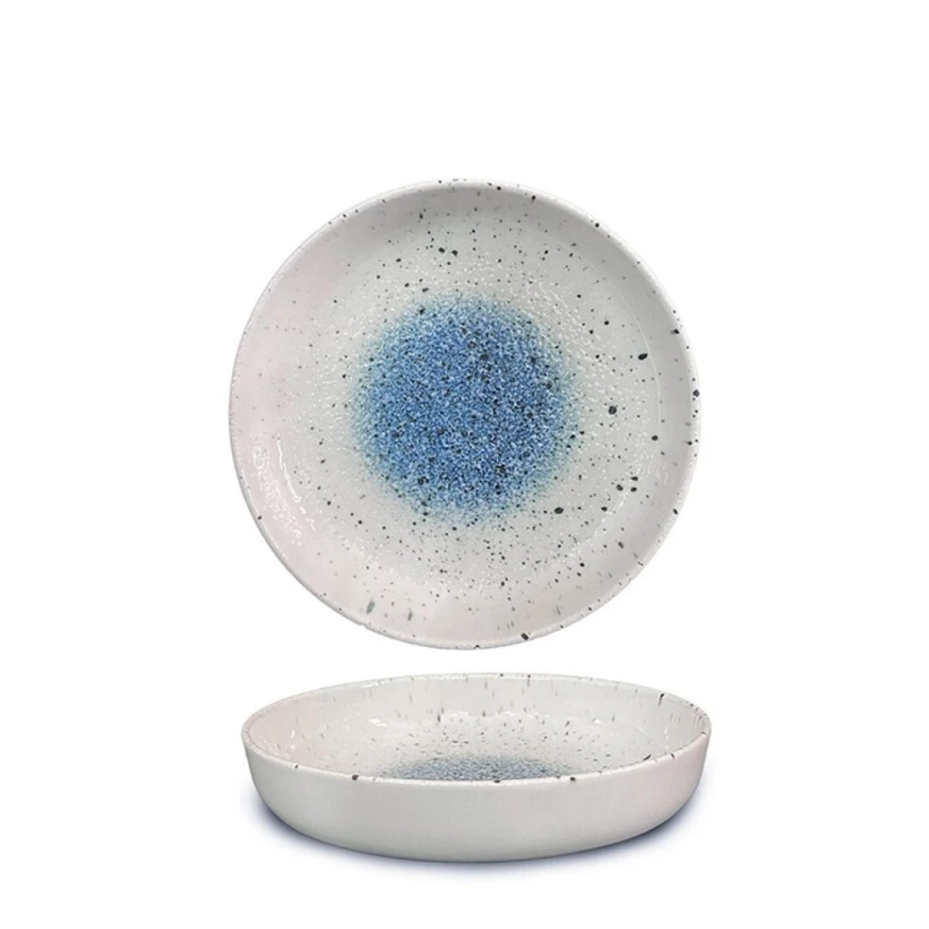 COUPE Teller mit Rand D17CM - blau/weiß