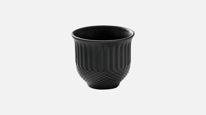 RELIEF Tasse 8cl - schwarz