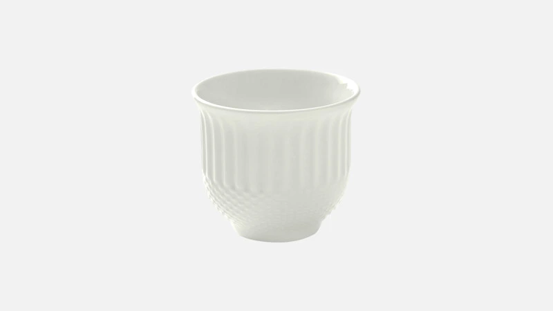 [HS530841000205] RELIEF Tasse 8cl - weiß