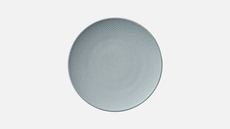 RELIEF Teller flach rund D24cm - blau