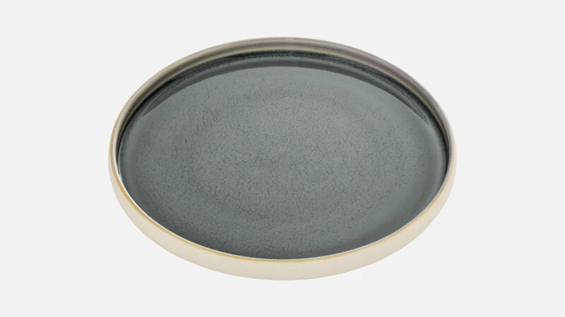 [PLG122791016151] NARA GREY Teller flach mit Rand D27 H2,5 - grau