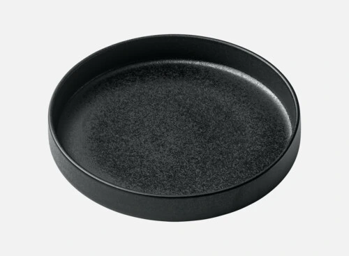 [PLG132491021090] NARA BLACK Teller mit hoher Rand D24 H4 - schwarz