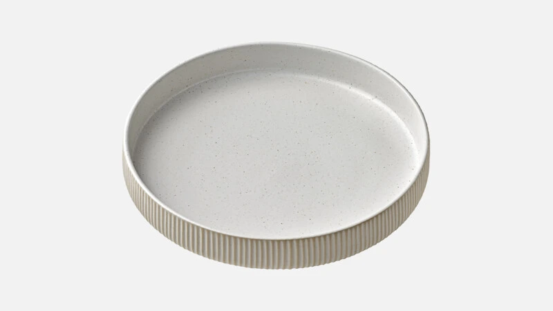 [PLG137491000582] NARA WHITE Teller tief hoher Rand D24cm - weiß