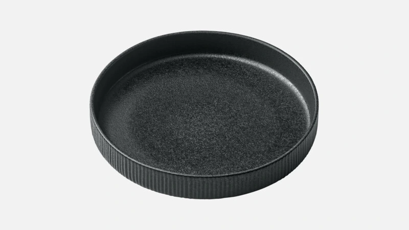NARA BLACK S Teller tf. hoher Rand D24cm - schwarz