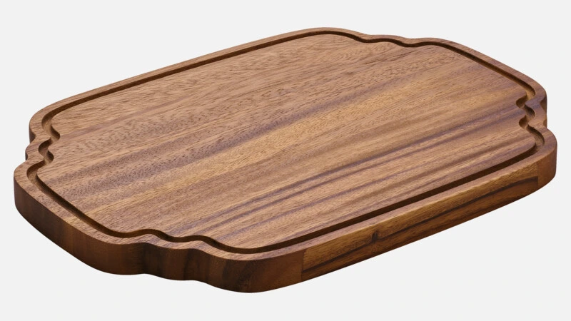 [PLG740590191] Servierbrett mit Rillen 33x24cm