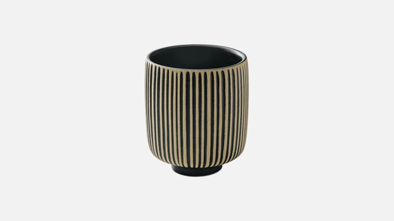 NARA BLACK AND WHITE Tasse 0,3l D8 H10cm - schwarz/weiß