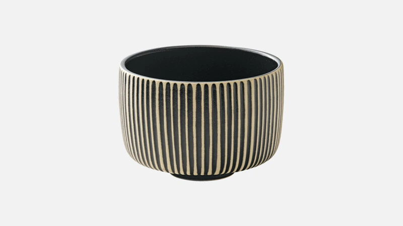 [PLG545291000628] NARA BLACK & WHITE Tasse 30cl D10 H7cm - schwarz/weiß