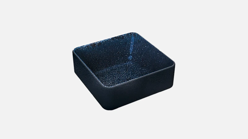 [PLG321091021090] NARA BLACK Soße quadratisch tief 9x9cm - schwarz