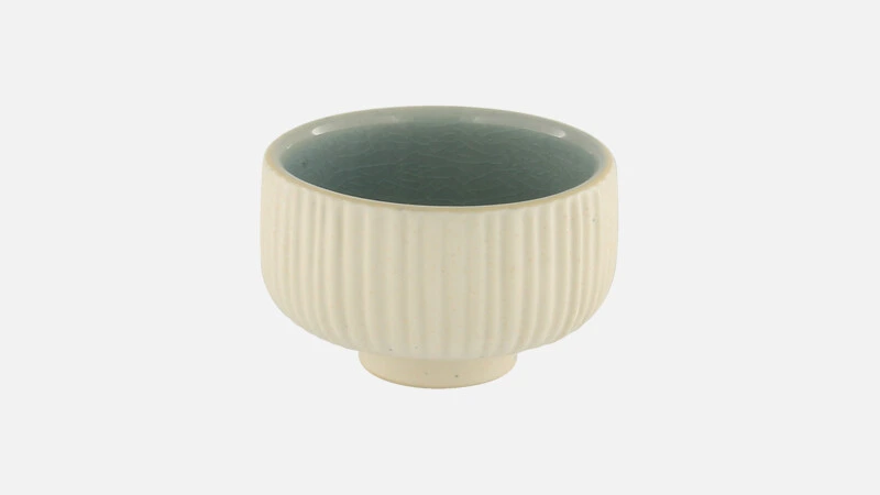 NARA GREY S Soße rund D8cm H5 - grau/beige