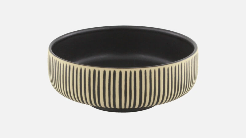 NARA BLACK & WHITE Schüssel D16cm D6cm - schwarz/weiß