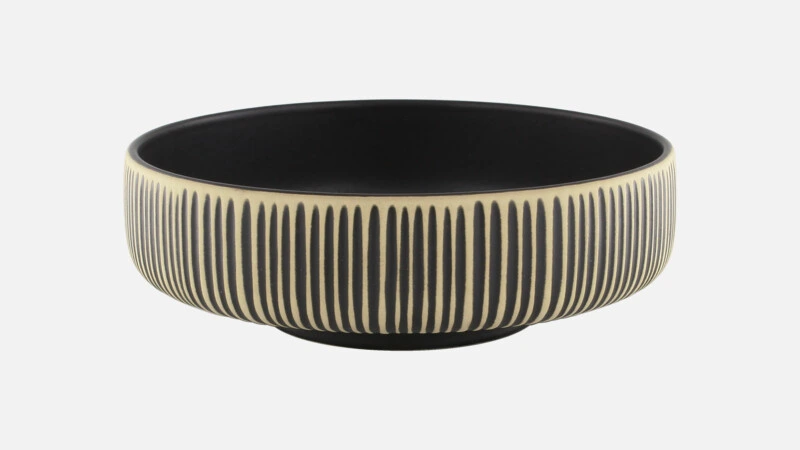 NARA BLACK & WHITE Schüssel D21cm - weiß/schwarz