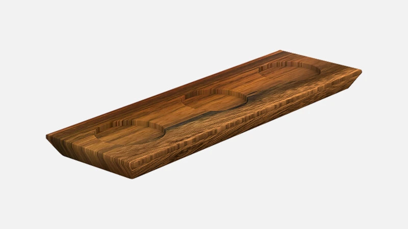 Servierbrett mit Vertiefung 32x11cm - holz