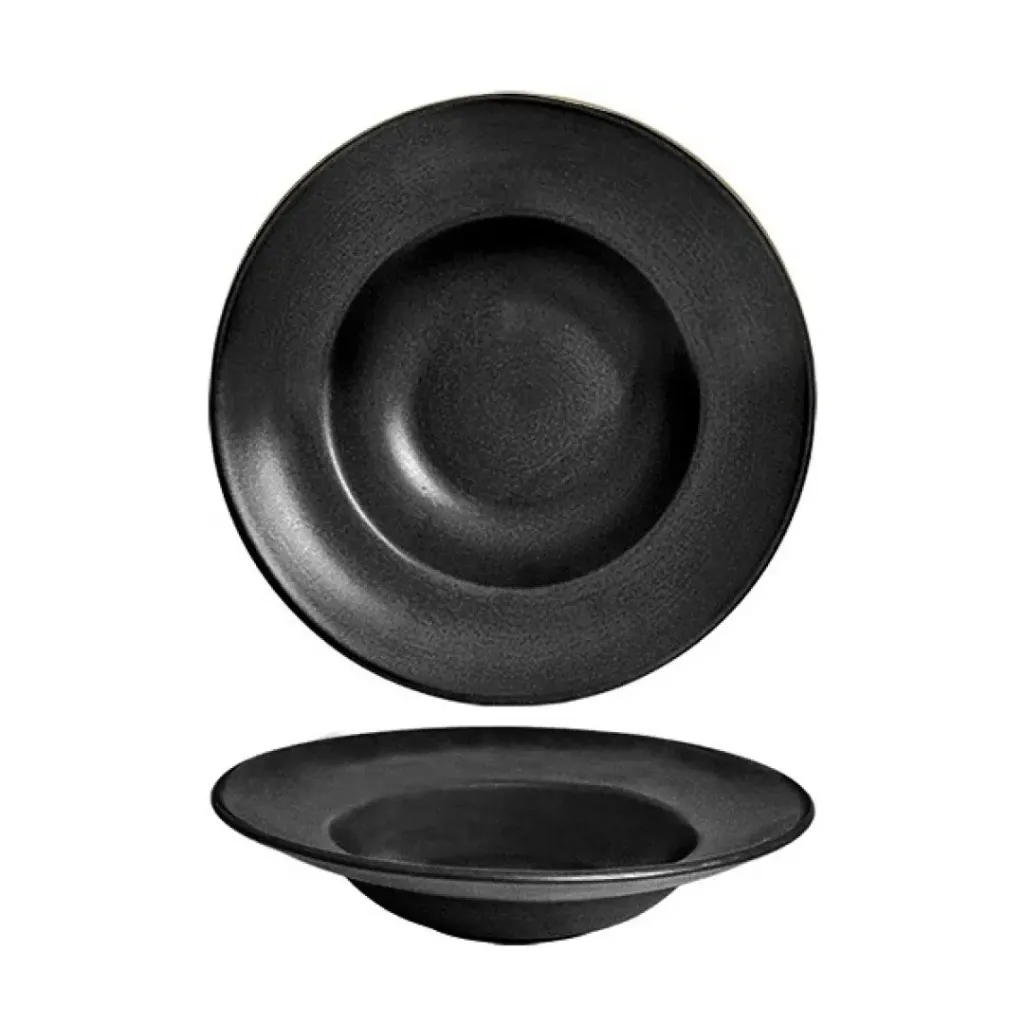 Plato Pasta Round Glam Negro 28 cm CT6