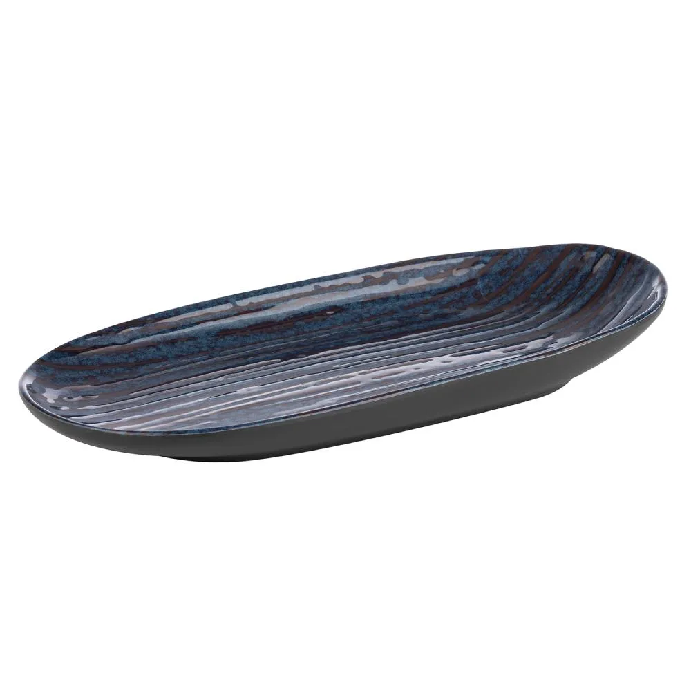 [AP85055] AP85055  Teller "LOOPS" 28 x 13,5 x 4cm Blau, Grau