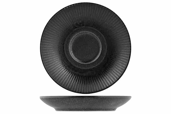 TONATI Teller rund D11,5cm - schwarz