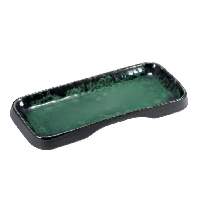 DEIMOS Teller rechteckig organisch 25x12,5cm - grün